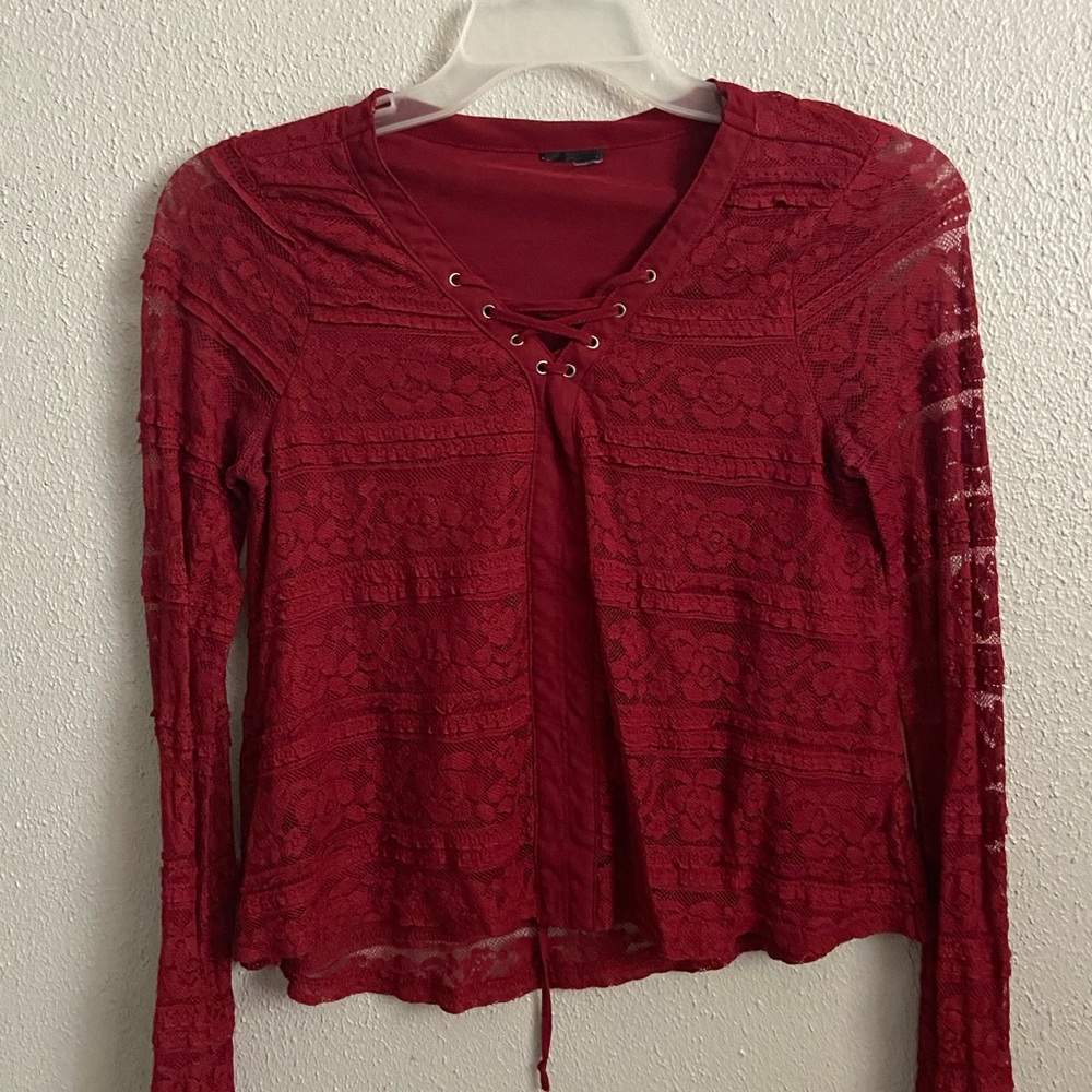 Lace Long Sleeved Blouse